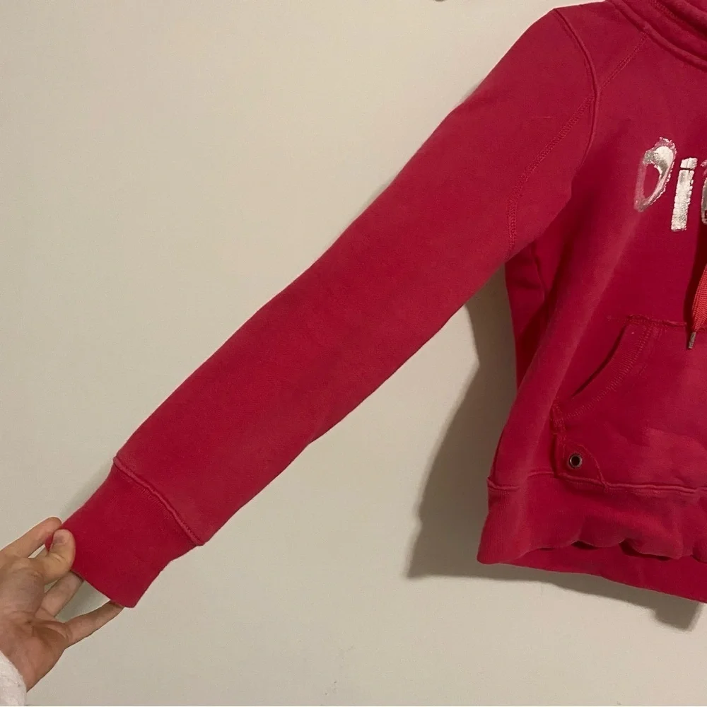 Vintage Diesel Hot Pink Logo Hoodie size Small - Picture 2 of 9